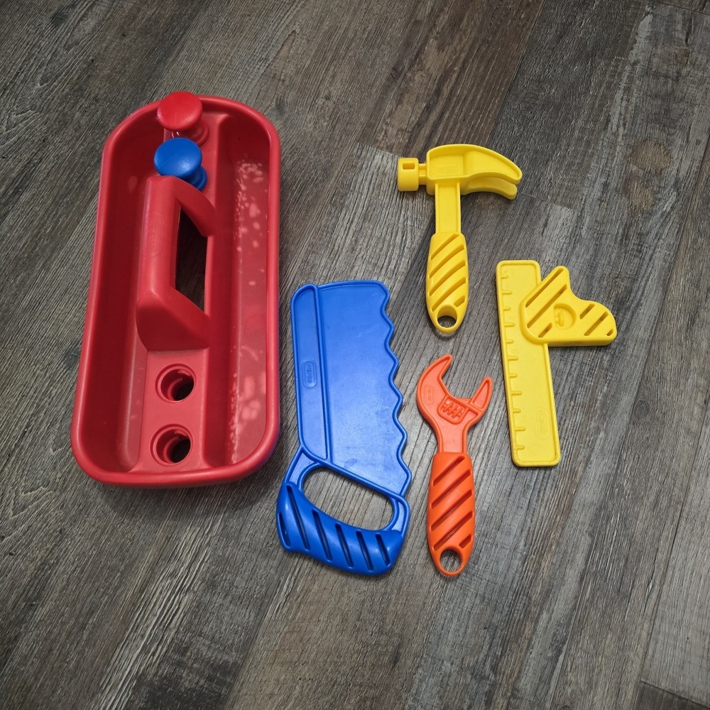 Vintage Little Tikes‎ Tool Box Pretend Play Carry Along Construction Building
